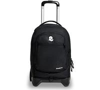 Seven Mochila con ruedas, NEW PLUG PLAIN, Bolsa con ruedas para libros, 3 en 1, Mochila Desmontable+Trolley, para chicos&chicas Para la escuela, Deporte, Tiempo libre, Funda para portátil, Negro
