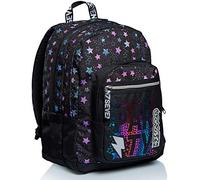 Seven Mochila Doble Compartamiento FREETHINK BROADER DANCE PARTY, Negro - Mochila de Negocio, Trabajo, Diario, Viaje, Escolares, para hombres, mujeres y adolescentes - con Porto USB integrado