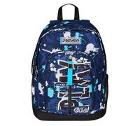 Seven Mochila doble compartimento New Fit, SpottyBlue, azul, bolsillo porta botella, gran capacidad, respaldo preformado, mochila escolar y viaje, niños y adolescentes, turquesa, Talla única, Escolar