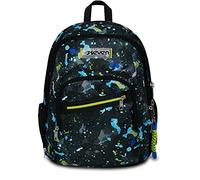 Seven Mochila Doble Compartimiento ADVANCED DETACH FLUO STRING BOY, Blue Print - Mochila Diario, Viaje, Escolares, para hombres, mujeres y adolescentes - Con parte frontal amovible