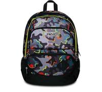 Seven Mochila Doble Compartimiento ADVANCED POCKETS DYE ON, Red Orange - Mochila de Negocio, Trabajo, Diario, Viaje, Escolares, para hombres, mujeres y adolescentes