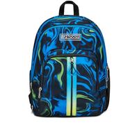 Seven Mochila Escolar Adavanced Detach, Color Negro y Azul, Multi-Shade Boy, Doble Compartimento con Bolsillo Desmontable para Uso Mochila, Bolsillo para PC, Bolsillo Porta Botella, Mochila Mediana y