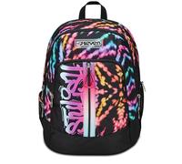 Seven Mochila escolar Advanced, color negro fucsia, Multi-Shade Girl, mochila doble compartimento con altavoz inalámbrico en la correa, bolsillo para PC o tableta, bolsillo para botella y organizador,