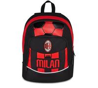 Seven Mochila Escolar Advanced Milan, Doble Compartimento, Negra, 29 L, Bolsillo Lateral para Botella de Agua, Compartimento para PC, Escuela Primaria y Secundaria, niños y Adolescentes, fútbol