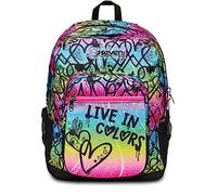 Seven - Mochila escolar Colour Expression Freethink - Doble compartimento - Bolsillo para botella, multicolor, M, Mochila
