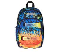 Seven - Mochila escolar doble, azul, doble compartimento de 31 l, con bolsillo para PC, bolsillo para botella y bolsillo con organizador, mochila escolar media y superior, mochila para niño, turquesa