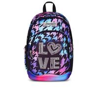 Seven - Mochila escolar doble, color morado fucsia, doble compartimento, 31 L, con bolsillo para PC, bolsillo para botella y bolsillo con organizador, escuela media y superior, mochila para niña