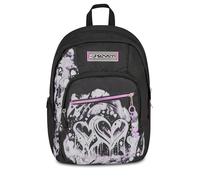 Seven Mochila escolar Dual Detach PLUMPY LINE GIRL, negra, 32 L, doble compartimento, multifunción, mochila desmontable, bolsillo con organizador, compartimento para PC, escuela media y superior, niña