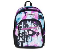 Seven Mochila Escolar Dual Detach Quick Graffiti Girl, Azul Fucsia, Doble Compartimento de 32 L, con Bolsillo para PC, Bolsillo para Botella, Compartimento Desmontable, Escuela Media y Superior, niña