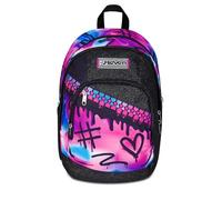 Seven Mochila escolar Dual, fucsia azul, doble compartimento 31 L, con bolsillo para PC, bolsillo para botella y bolsillo con organizador, escuela media y superior, mochila para niña