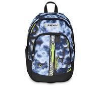 Seven Mochila escolar Dual, gris, doble compartimento de 31 L, con bolsillo para PC, bolsillo para botella y bolsillo con organizador, escuela media y superior mochila para niño, gris, Talla única