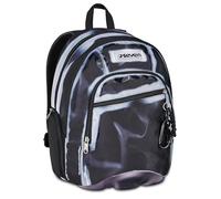Seven Mochila escolar Dual Shadows of Color, doble compartimento, negra, 32 L, bolsillo con organizador, compartimento interior para PC, bolsillo lateral para botellas, escuela media y superior, niños