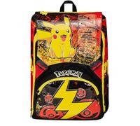Seven Mochila escolar expandible Pokemon Pikachu amarillo rojo - Mochila doble con cremallera y soporte para botella de agua, mochila infantil, multicolor, Taglia unica, mochila, multicolor, talla