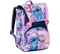 Seven Mochila escolar extensible DISNEY - LILO & STITCH 2CUTE, azul rosa - doble compartimento extraíble con cremallera y bolsillo portabotellas, mochila para niña, azul cielo, mochila, Cielo azul
