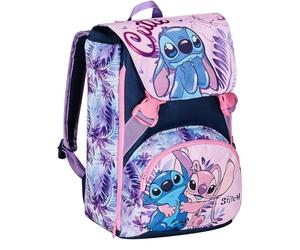 Seven Mochila escolar extensible DISNEY - LILO & STITCH 2CUTE, azul rosa - doble compartimento extraíble con cremallera y bolsillo portabotellas, mochila para niña, azul cielo, mochila, Cielo azul