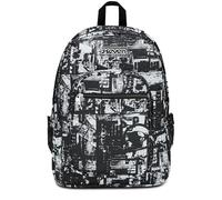 Seven Mochila Escolar Freethink, Color Negro y Gris, para niño, Mochila Doble Compartimento con Soporte USB, Bolsillo para PC o Tableta y Bolsillo Porta Botella, Mochila Medianas y Superiores, niño,