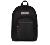 Seven Mochila escolar Freethink, doble compartimento, negra, 34 L, compartimento para ordenador ablet, bolsillos multifunción, bolsillo lateral para botella de agua, escuela media y superior, niños