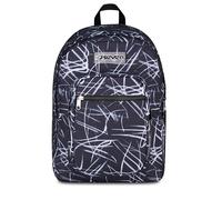 Seven Mochila escolar Freethink, doble compartimento, negra, 34 L, compartimento para ordenador ablet, bolsillos multifunción, bolsillo lateral para botella de agua, escuela media y superior, niños
