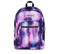 Seven Mochila escolar Freethink, doble compartimento, violeta, 34 L, compartimento para PC ablet, bolsillos multifunción, bolsillo lateral para botella de agua, escuela media y superior, niña, niña