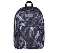 Seven Mochila Escolar Freethink, Negra y Gris, Doble Compartimento con Bolsillo para PC y Bolsillo para Botella, 34 L, Escuela Secundaria y Superior, Mochila para niño