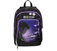Seven Mochila Escolar Miércoles - Be The Strange You Want to - Mochila doble compartimento - Bolsillo porta botella - Mochila niña Miércoles - Gran capacidad, violeta, Talla única, Mochilas rucksack