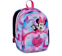 Seven Mochila escolar Minnie, rosa, 14 L, monocompartimento, bolsillo frontal, bolsillo para botella de agua, multifunción, guardería, ocio, viajes, niña