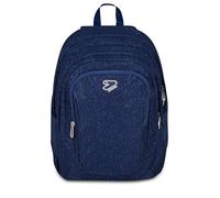 Seven Mochila escolar Shiny Tech, doble compartimento, azul, brillante, 30 L, bolsillo frontal, bolsillo para botella de agua, compartimento para PC, escuela primaria, media y superior, niña, niña