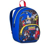 Seven Mochila escolar Sonic, azul, 14 l, monocompartimento, bolsillo frontal, bolsillo para botella de agua, multifunción, guardería, ocio, viajes, niño