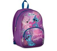 Seven Mochila escolar Stitch, violeta, 14 L, monocompartimento, bolsillo frontal, bolsillo para botella de agua, multifunción, guardería, ocio, viajes, niña