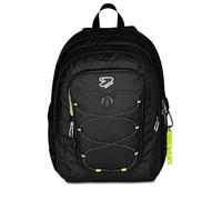 Seven - Mochila escolar Tech Line, color negro, doble compartimento, 29 L, para escuela media y superior, mochila para niño y niña, Negro , Talla única