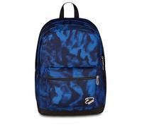 Seven Mochila escolar The Double Pro XXL, azul, 34 L, doble compartimento, auriculares inalámbricos a juego, bolsillo para PC, bolsillo lateral para botellas, bolsillo frontal, escuela media y