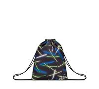 Seven Mochila Escolar The Double, Sideglass, Negro, Sakky Bag Monosparto con cordón, Tiempo Libre, niño, Negro, Talla única, Mochila