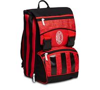 Seven Mochila Extensible Milan, Pelota Por Primera Vez, Roja y Negra, para Escuela y Ocio