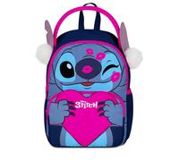 Seven Mochila Lilo & Stitch All is Bright, Azul Marino, Apertura con Cremallera, Orejas y Pompones, Bolsillo para Botella de Agua, Producto Oficial, Idea de Regalo para niños y Adultos