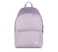 Seven Mochila mono compartimento americano Shiny, lila, efecto purpurina, bolsillo frontal, escuela secundaria y superior, niña