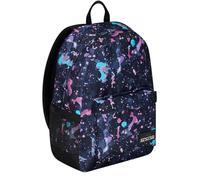 Seven Mochila monocompartimento IschoolPack, azul y rosa, con Pawer Bank integrado y USB Plug, bolsillo porta botella, mochila escolar y viaje, niños y jóvenes., Rosa, Talla única, Escolar