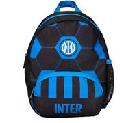 SEVEN Mochila para guardería pequeña, F.C. Inter Fútbol, color negro y azul - Bolsillos laterales para botella, bolsillo frontal, mochila para guardería infantil - Mochila escolar Kid, Negro y azul.,