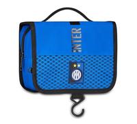 Seven Neceser de Viaje Inter, Azul, para Colgar, Compartimento con Cremallera, Bolsillo Interior con Red, para niños, jóvenes y Adultos, Tiempo Libre, fútbol, Producto Oficial
