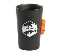 SEVEN PEAKS Taza Escalada Agarre Presa Profesional - Ceramica Apta para Microondas - Regalos para Escaladores - Accesorios Escalada Regalo Hand Grip Climbing Multipresa Entrenamiento (Naranja 9c)