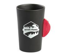 SEVEN PEAKS Taza Escalada Agarre Presa Profesional - Ceramica Apta para Microondas - Regalos para Escaladores - Accesorios Escalada Regalo Hand Grip Climbing Multipresa Entrenamiento (Roja 7a)