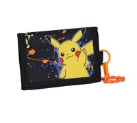 SEVEN Portafoglio Pikachu, Accesorio de Viaje-Billetera Unisex niños, Negro, Standard