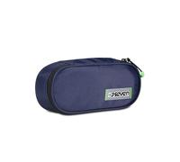 Seven - Portalápices Escolar Round Plus, Azul, Freethink, bolsita Ovalada con Bolsillo Interior y Gomas Porta bolígrafos, Accesorios Mochila, elementales, Medios, Superiores, niño niña, Turquesa,