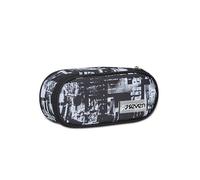 SEVEN Portalápices Escolar Round Plus, Negro, Freethink Boy, bolsita Ovalada con Bolsillo Interior y Gomas Porta bolígrafos, Accesorios Mochila, elementales, Medios, Superiores, niño niño, Negro,