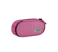 Seven Portalápices Escolar Round Plus, Rosa, Freethink, bolsita Ovalada con Bolsillo Interior y Gomas Porta bolígrafos, Accesorios Mochila, elementales, medianos, Superiores, niño niña