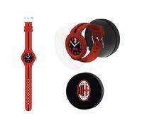 Seven Reloj de Pulsera del A.C. Milan para niños, de Silicona, Producto Oficial, fútbol, Idea de Regalo para niños y Adultos