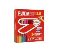 Seven - Rotuladores escolares Puntapro 3.0 - Caja de 24 unidades, rotuladores de color, súper lavable, para niños y adolescentes