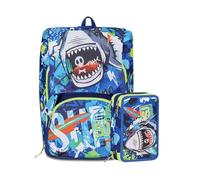 Seven School Pack Mochila + Estuche Sj Gang Nueva Colección Mochilas Para Niñas Y Niños, Shark Story, Large
