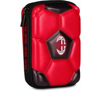 Seven Scuola Quick Case 3D Milan, Rojo, Estuche con carcasa 3D