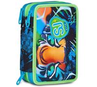 SEVEN Sj Gang Style Jam Estuche Escuela 3 Zip Air Tiger Triple Compartimento Co