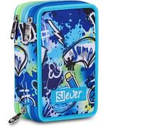 Seven SJ GANG STYLE Jam Gang Astuccio Escolar 3 Cremalleras, Sj Ever Cloudy Blue